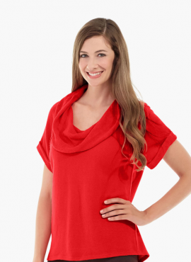 Flower Neck T Shirt