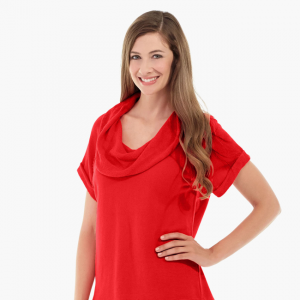 Flower Neck T Shirt