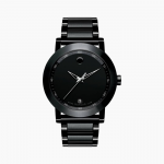 Black steel belt watche